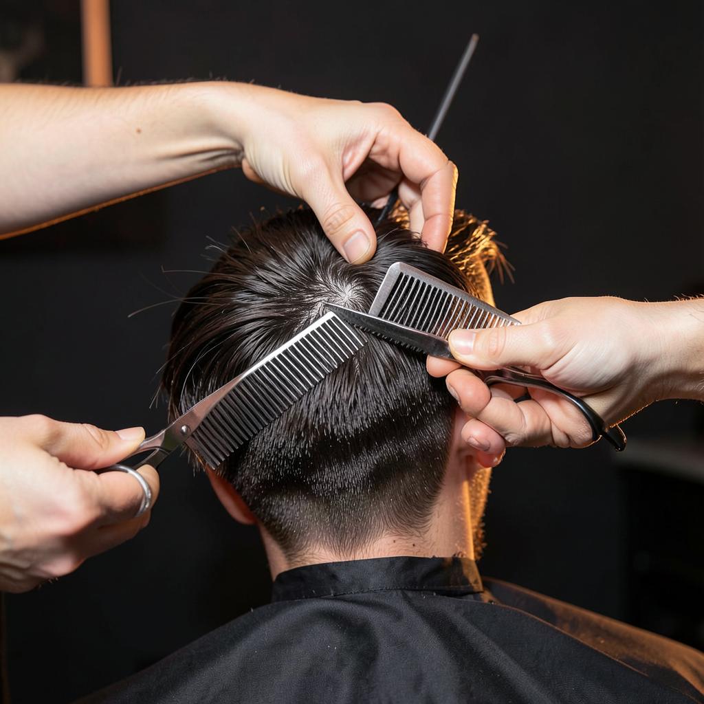 Precision haircut in progress